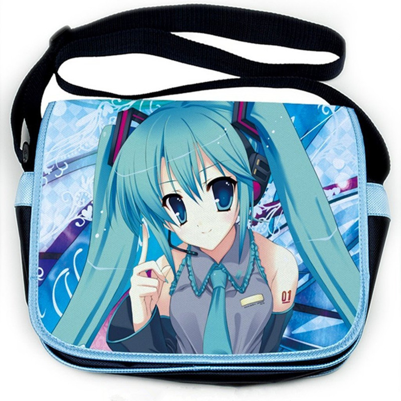 VOCALOID Hatsune Miku Anime Schoolbag Canvas Shoulder Bags Fashion Handbag QWE2