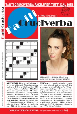 Facili Cruciverba N.3079 - Settembre 2024