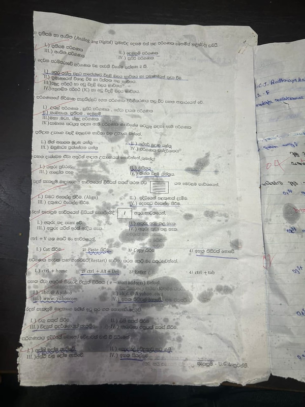Rare coincidence of an old exam paper returning as a food wrapper 2026