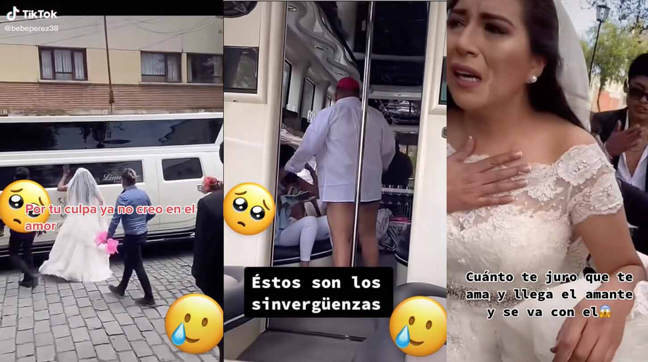Huye y deja a su prometida vestida de novia, se va con la amante