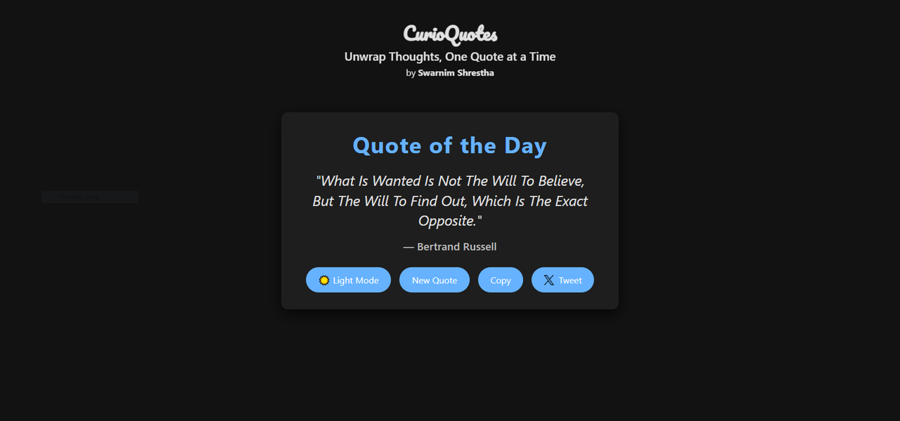 CurioQuotes Preview