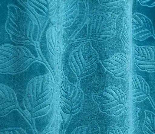 LEAF VELVET CURTAINS SET OF 1 Color 5 (R705)