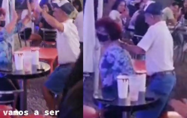 Abuelos perrean en un bar, su flow se hace viral
