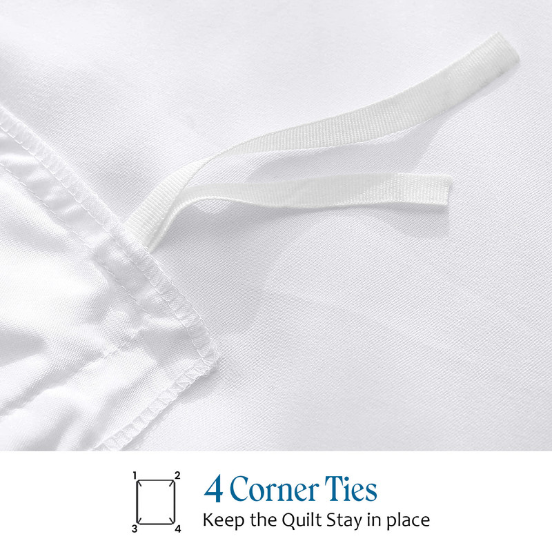 Picture of VEGAS HOTEL COLLECTION Classic Egyptian Cotton 1-Piece Duvet Cover { Zippered Closure } 1000 Thread Count- Fabulous Solid Looking Color White - Queen Size
