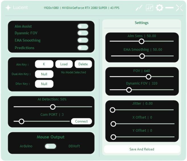 Green theme of Lucent app