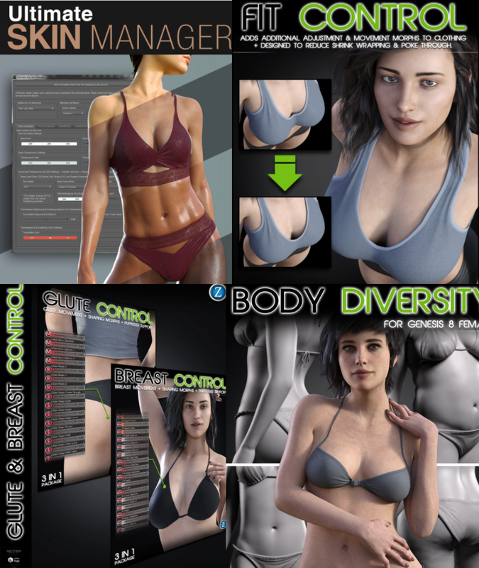 I13 Squish Breast And Glute Morphs For V4 Bundle 2024 - Free Daz 3D Models