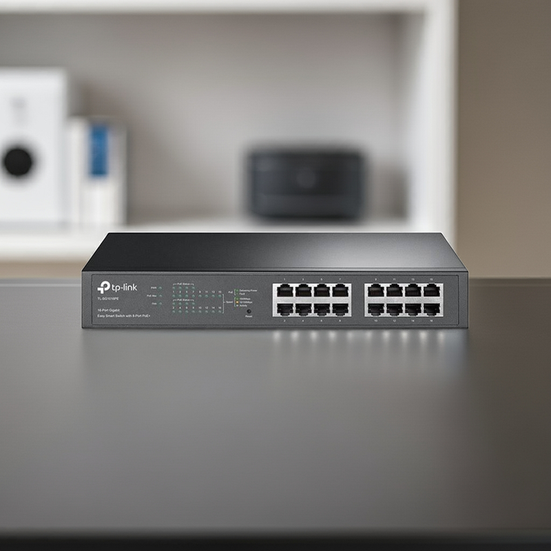 Switch com 16 portas Gigabit Full Duplex