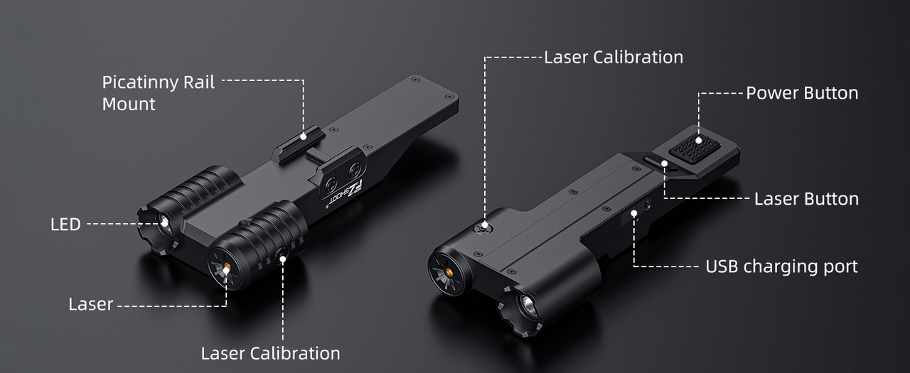 EZshoot 1600 Lumen Rifle Light Laser Combo mounted on an AR15 picatinny rail showing low-profile design
