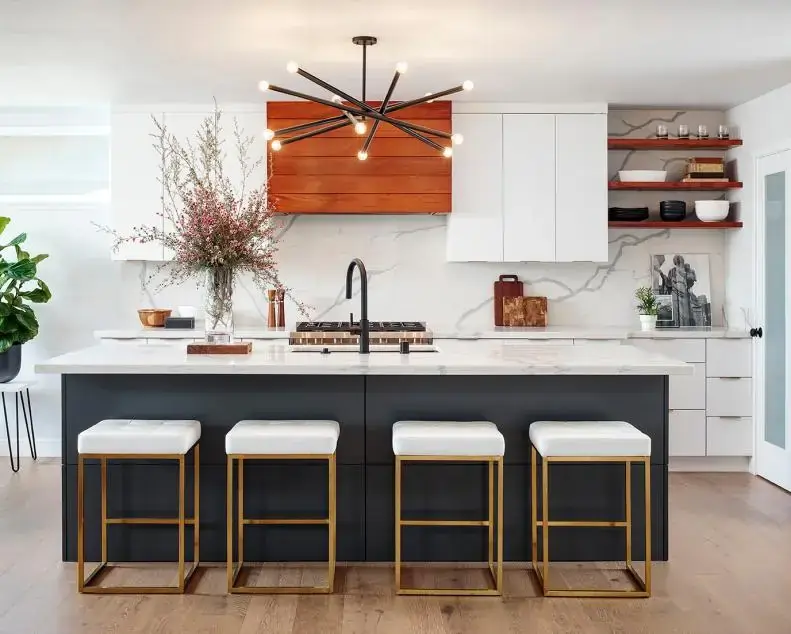 Contemporary kitchen design in Chicago condo