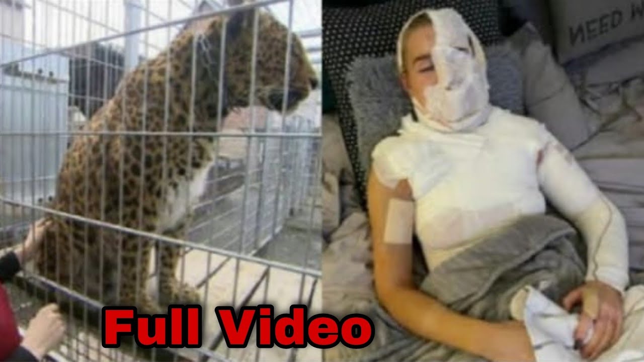 Modelo es atacada por un leopardo durante una sesión de fotos