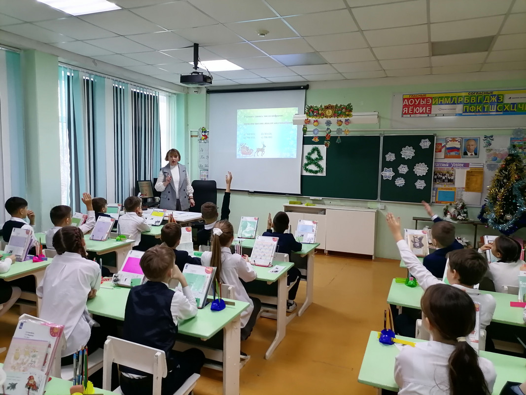 Урок математики в 4в