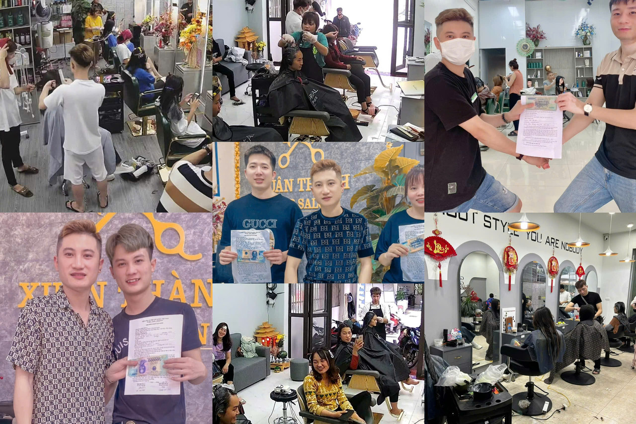 [Ảnh các học viên Quinn Hair mở salon riêng]