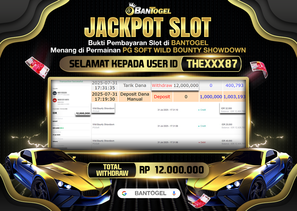 BUKTI JACKPOT LUNAS BANTOGEL