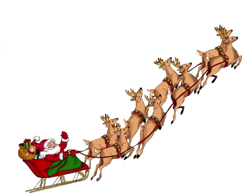 Père Noël en traîneau