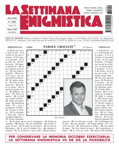 La Settimana Enigmistica N.4926 – 20 Agosto 2026
