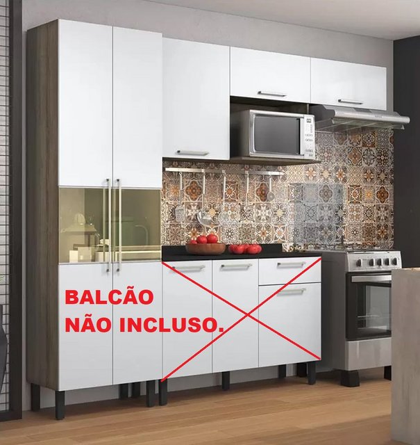 Cozinha Compacta Itatiaia Madeira Lya – Nicho para Micro-ondas 5 Portas