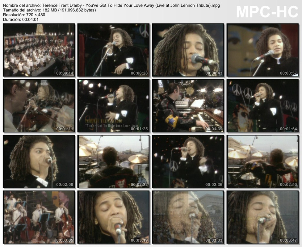 SD > Terence Trent D'Arby - You've Got To Hide Your Love Away (Live at John  Lennon Tribute) [1990]