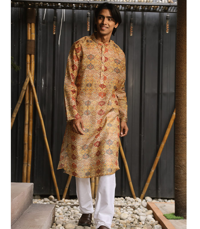 Men’s Exclusive Pink & Leomn Design Panjabi For EID (Copy)