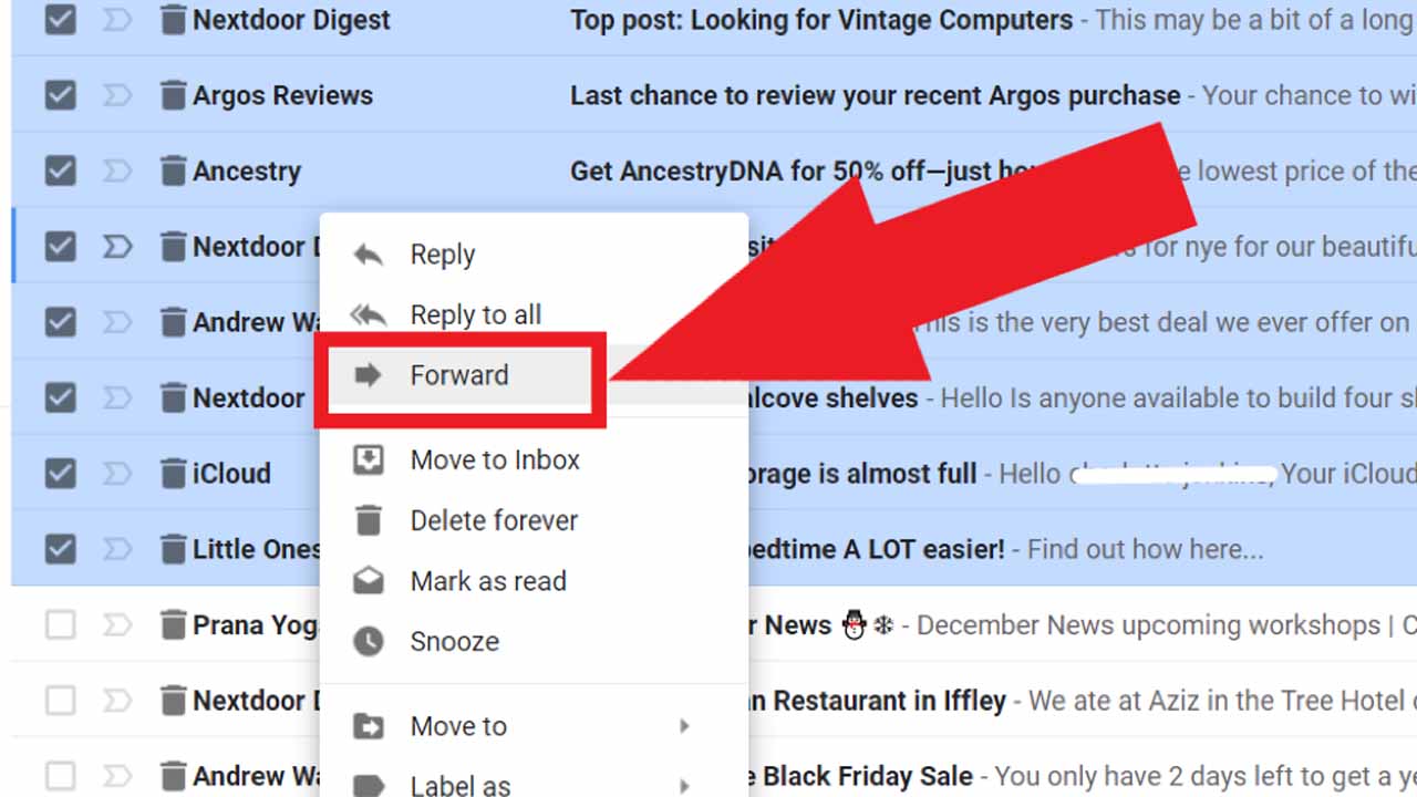 Forward Emails to One Inbox 