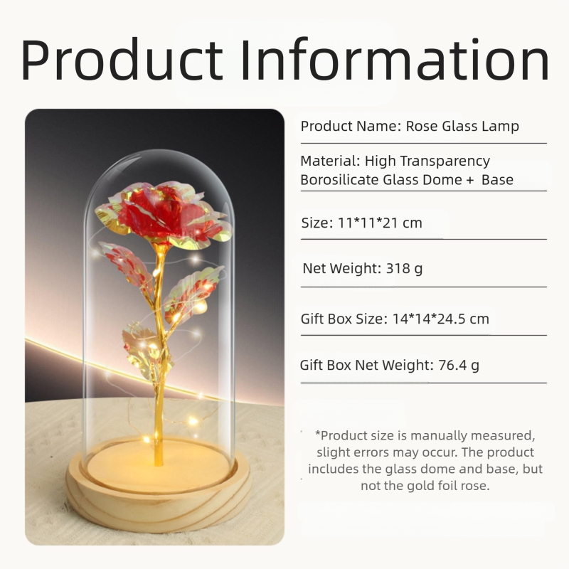 Kissing Couple Figurine Colorful Rose LED Light – Anniversary Flower Gift in Glass Dome for Her, Mom, or Girlfriend