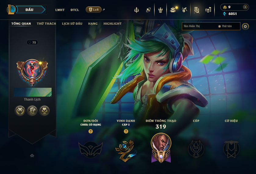 Acc LMHT # - Không Khung