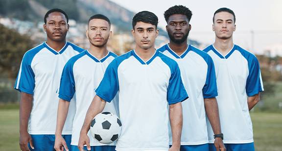 Team Huddle Before a Big Match