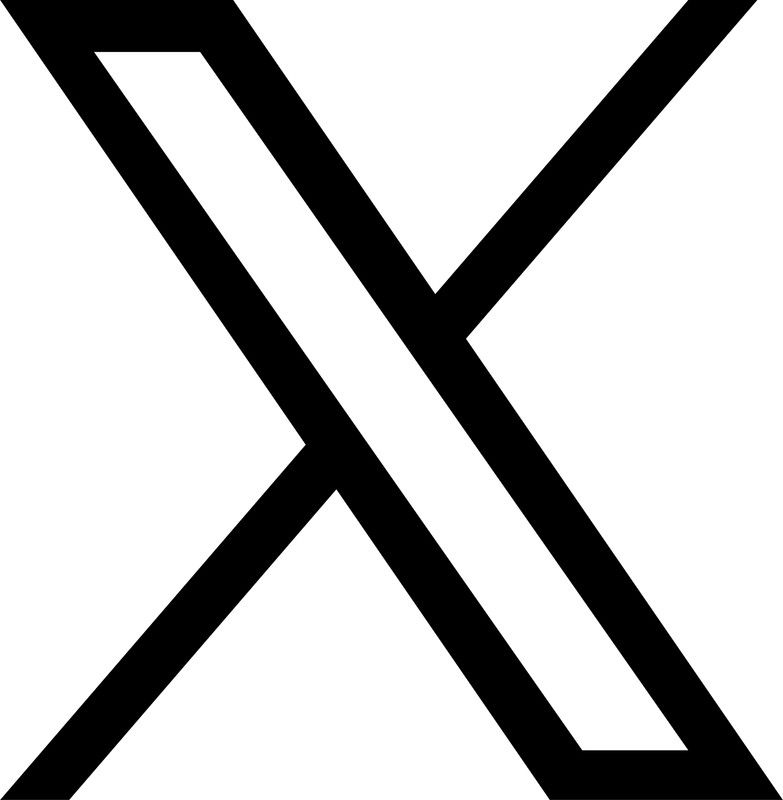 X logo - clicking will take user to X page