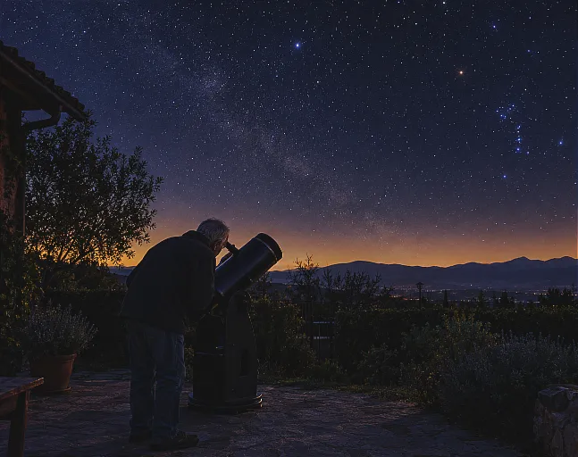 Telescopio Dobson 150 mm para observar planetas y objetos Messier desde jard�n periurbano