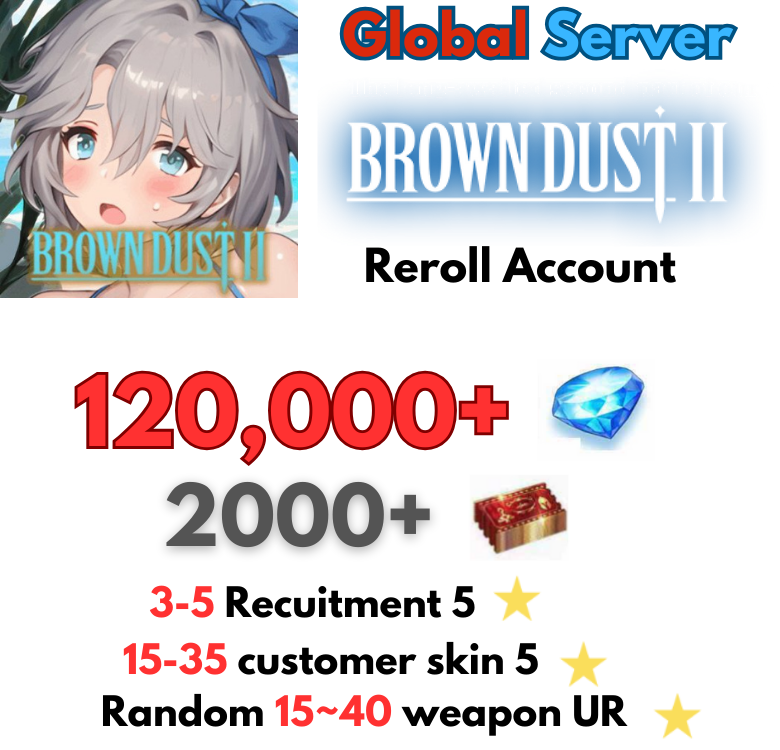 [Global]  Browndust 2 Reroll Account Gói Reroll Đặc Biệt