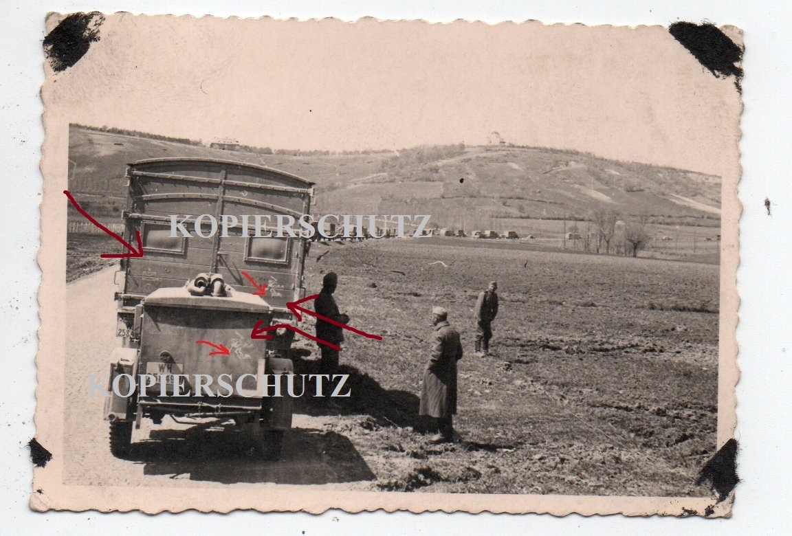 Balkan 41 Serbien v.Topola Soldat Lkw Gespenster Division Emblem