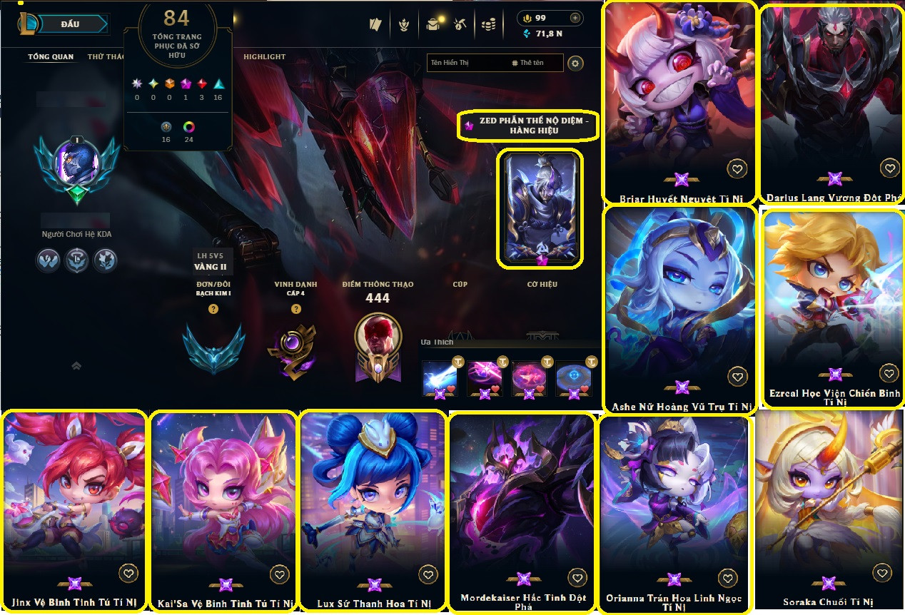 Acc LMHT # - Khung Lục Bảo