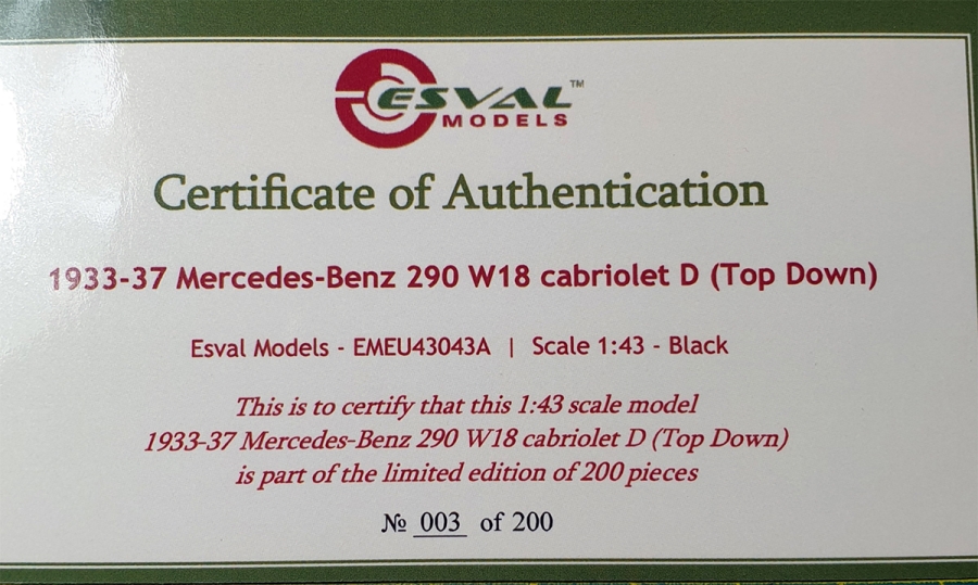 Mercedes 290 Kurze Cabriolet D W18 (11) Esv