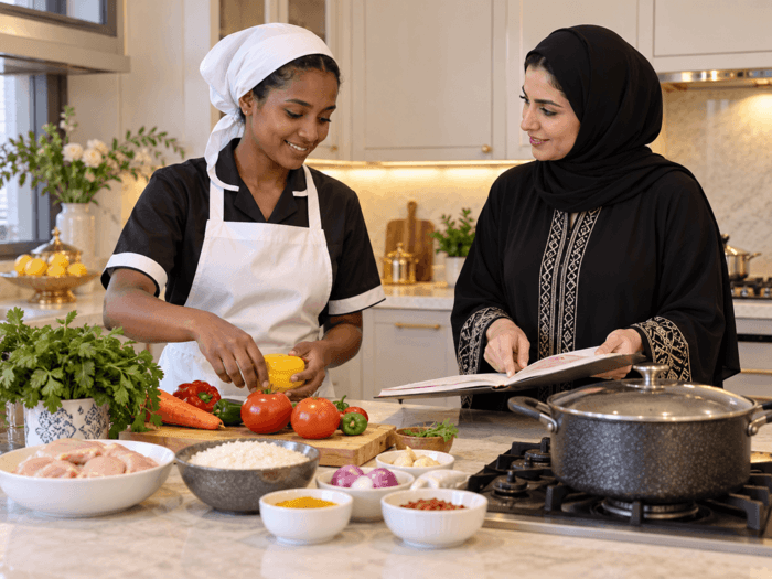 كيف تتأكد من مهارات الطباخة المنزلية قبل الاستقدام