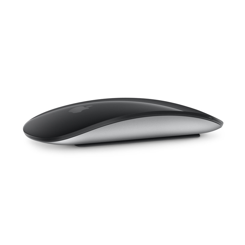 Magic Mouse de Apple en color negro, mostrando su superficie lisa y minimalista.