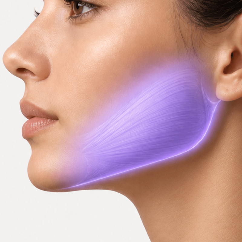 Jawline sculpting result