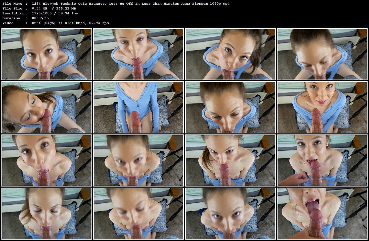 1234 Blowjob Technic Cute Brunette Gets Me Off In Less Than Minutes Anna Blossom 1080p mp4