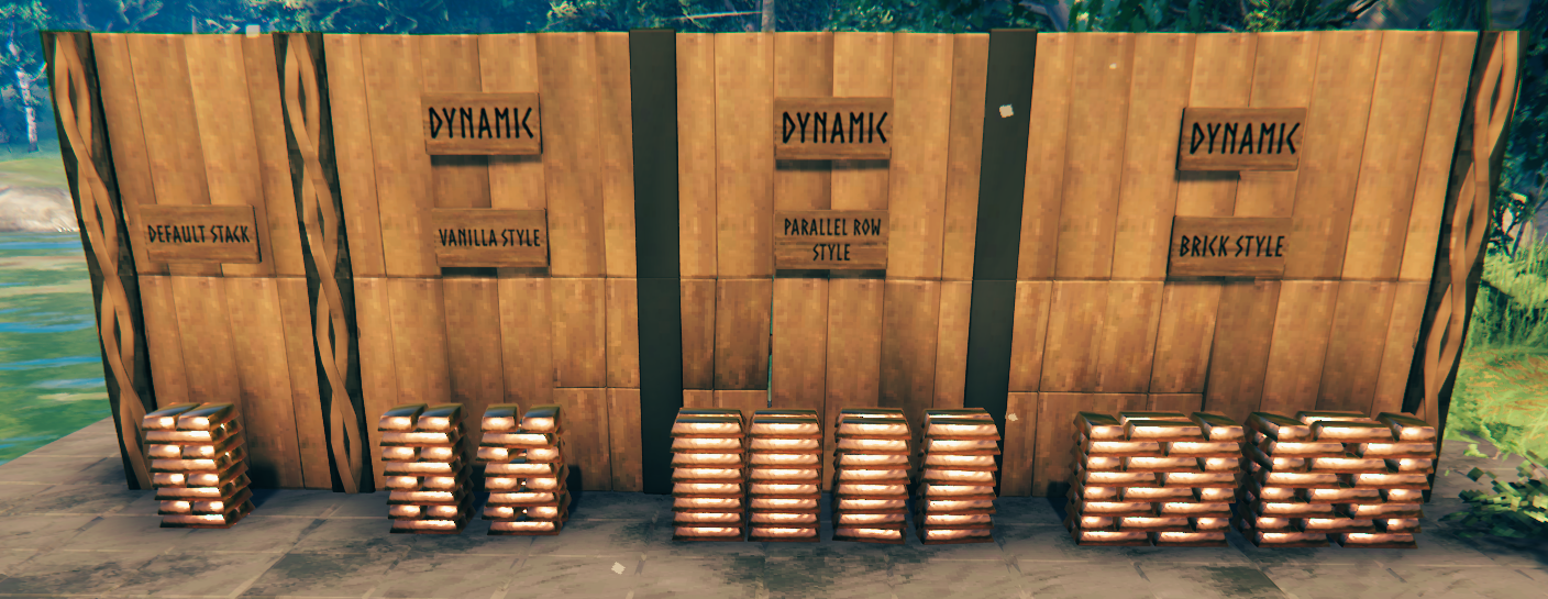 Dynamic Storage Forge ingot arrangement styles