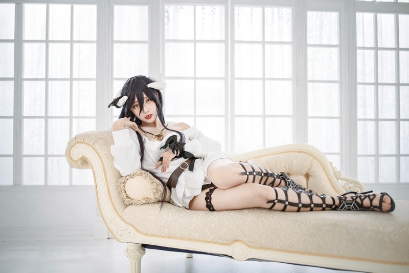 切切Celia 雅儿贝德 Albedo Cosplay Overlord 写真 39P插图