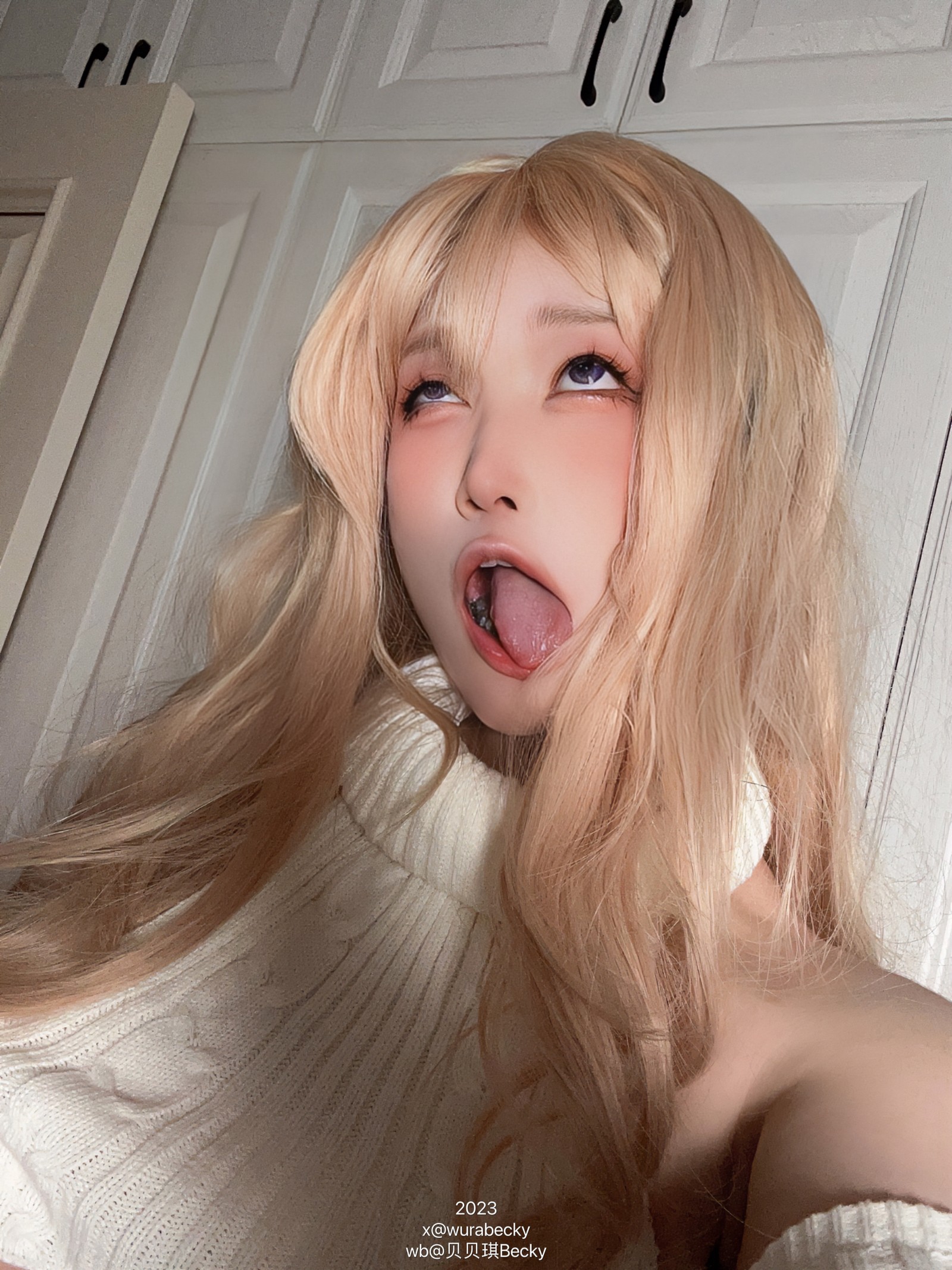 贝贝琪 Becky 白色毛衣 主题 写真集｜日常风高清摄影（25P｜149MB）插图8