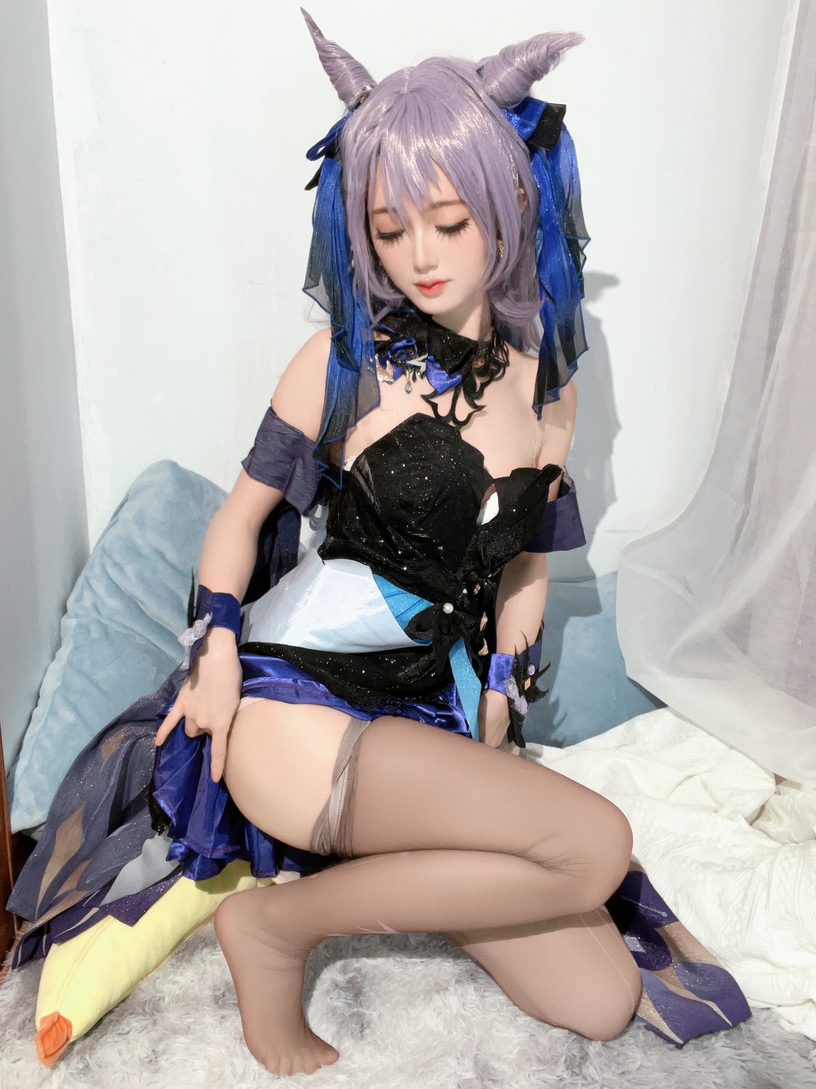 趴趴捣蛋陌 刻晴 Cosplay 写真合集｜原神人气角色 写真＋视频（92P＋1V｜677MB）插图8