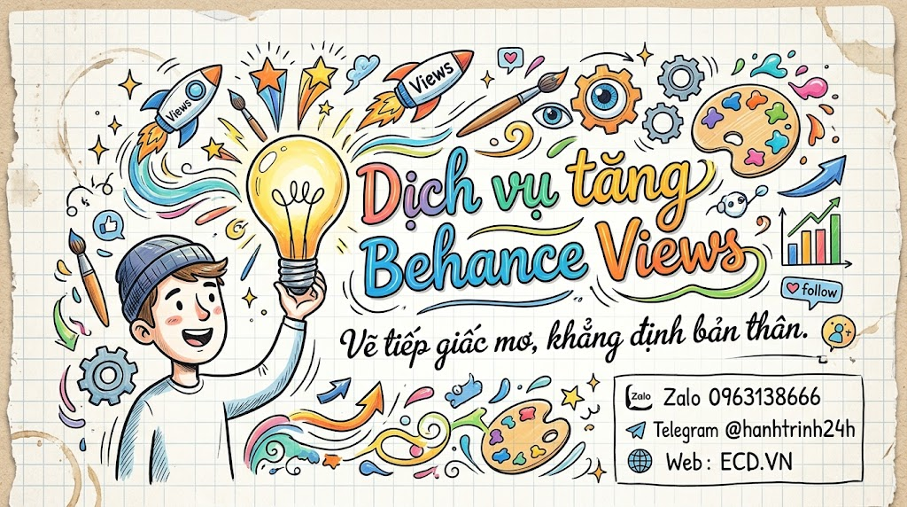tăng behance views tự nhiên tăng follower