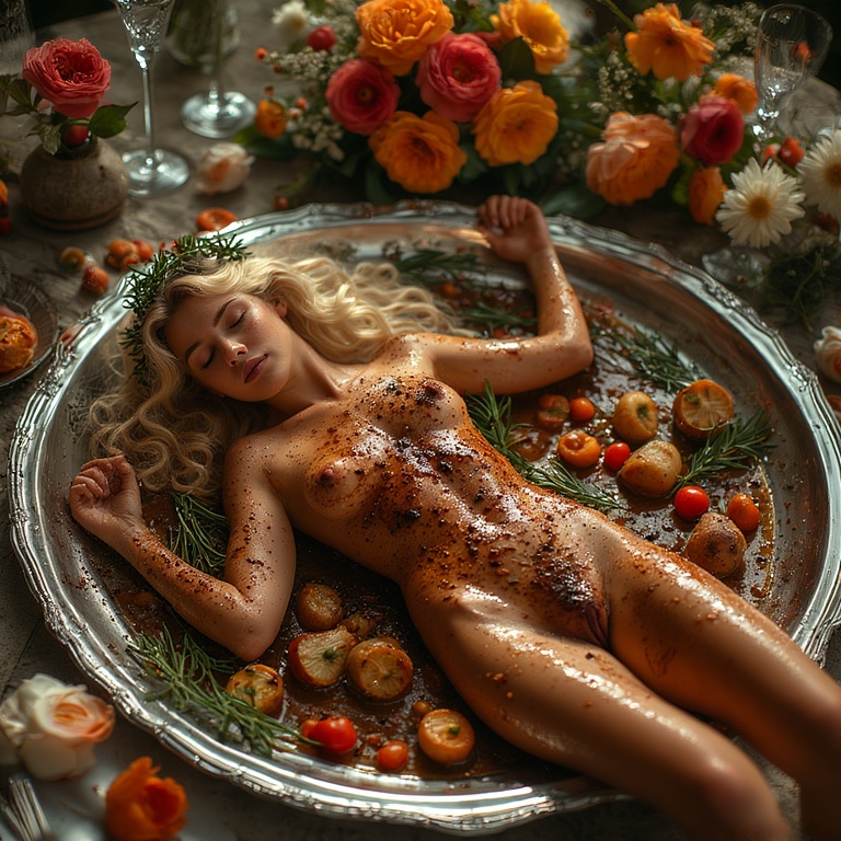 Garden wedding w served Blonde serie B 0 09