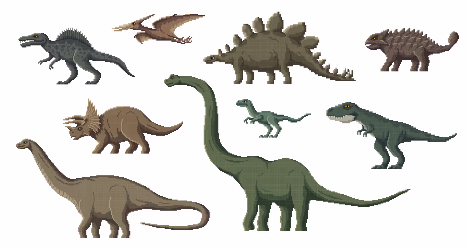 pixel-dinosaur-characters-8-bit-game-animal-asset-vector-47286574