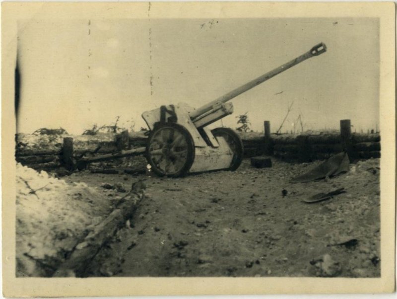 пушка, захваченная нашими частями.