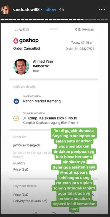 Bukti penipuan dari oknum driver ojek online
