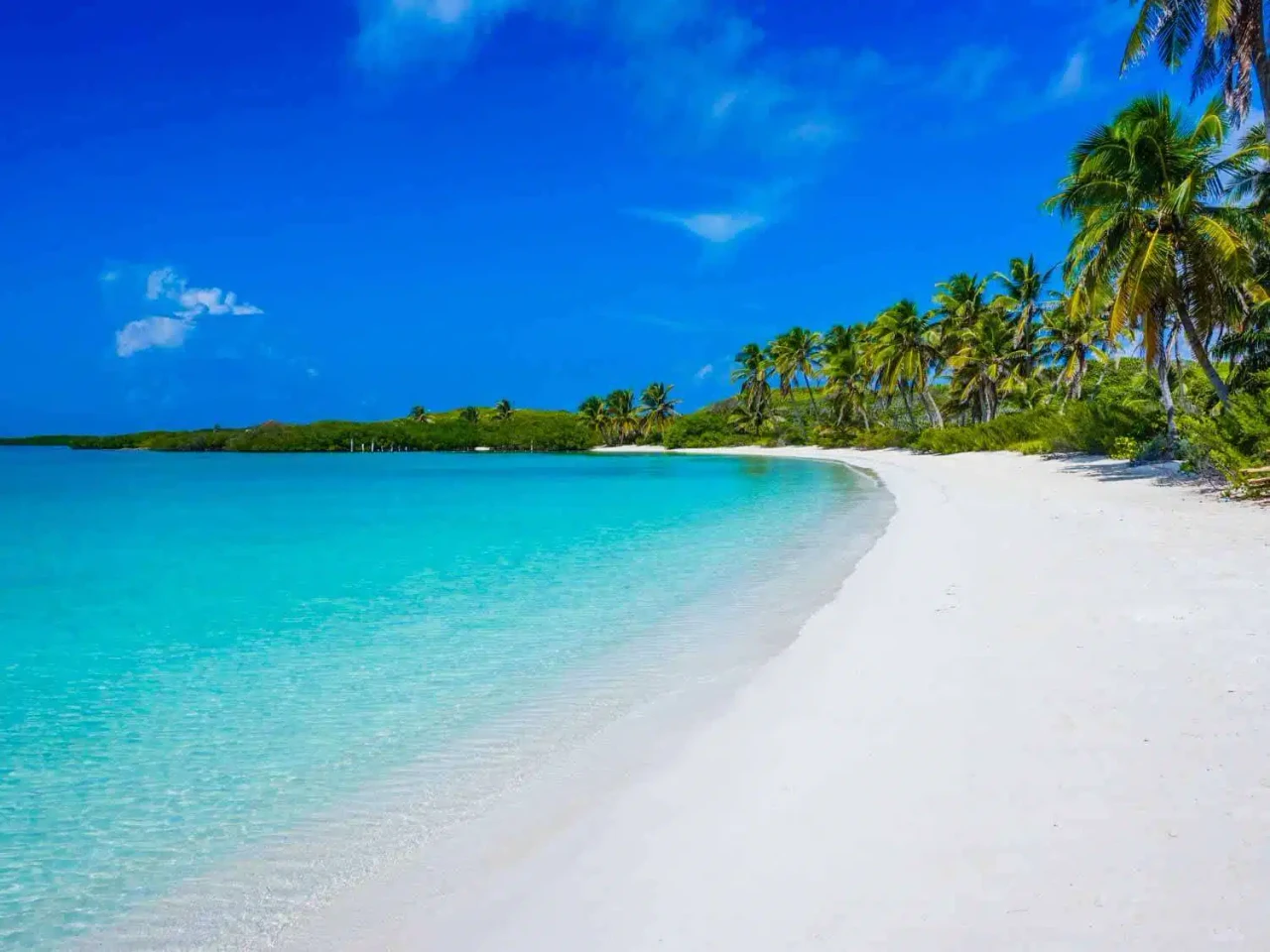The iconic aerial Great Blue Hole of Isla Contoy with coral reefs