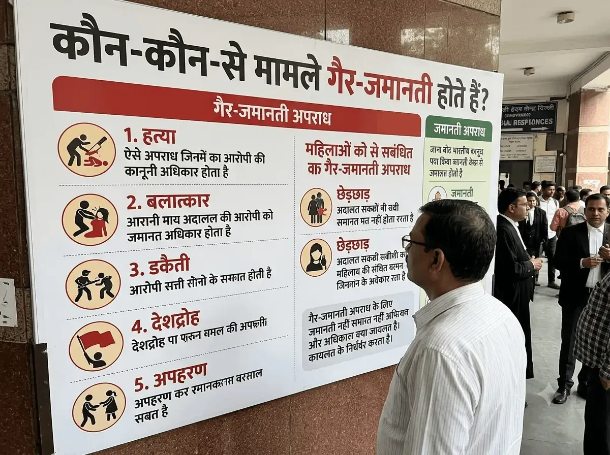 कौन-कौन से मामले गैर-जमानती होते हैं? जानिए Non-Bailable Offences