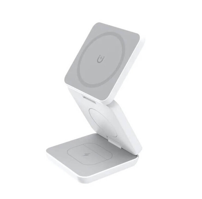 Cargador inalámbrico 3 en 1 magnético y plegable.