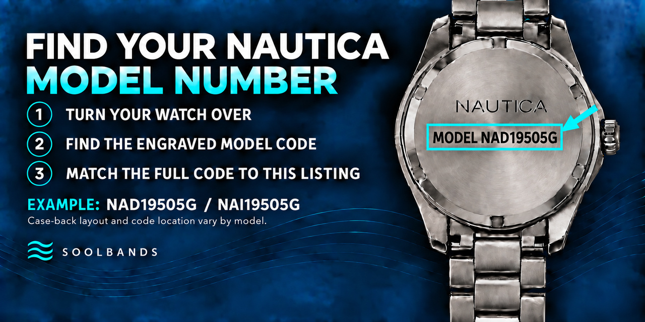 Find your Nautica model number — NAD19505G / NAI19505G