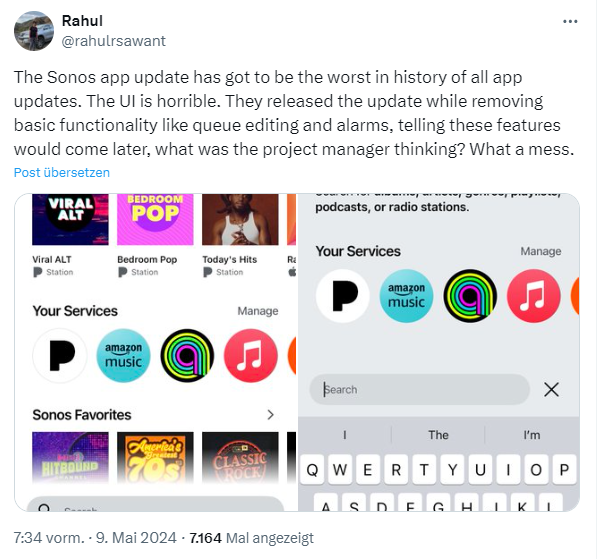 Sonos-App-Kritik